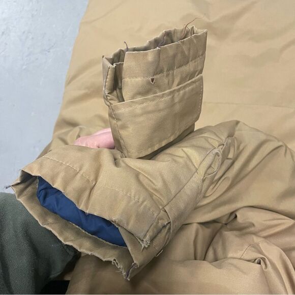 Vintage The North Face Men’s Puffer Down Fill Tan Jacket Size Small Made in USA - Picture 6 of 6